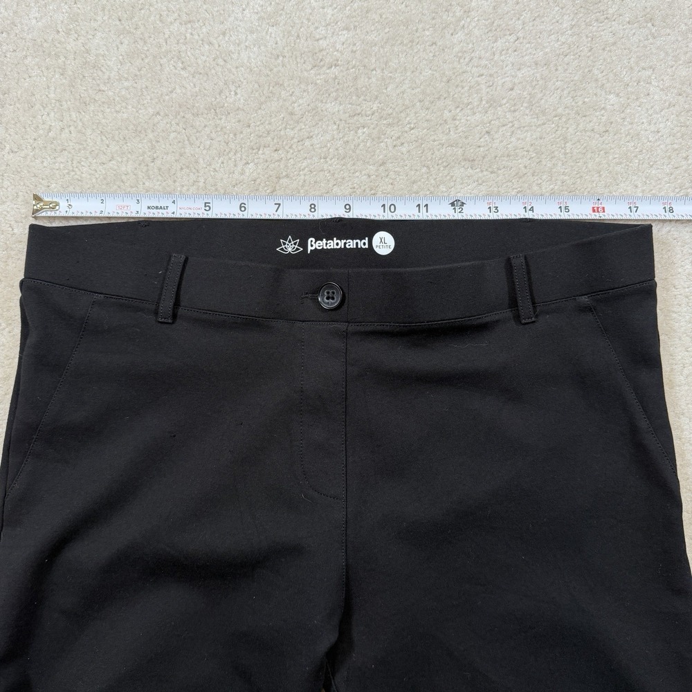 Betabrand Classic Dress Pant Yoga Pant Womens XL Petite Black Bootcut - Picture 5 of 9